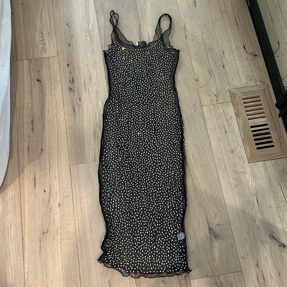 Jeweled sheer dress